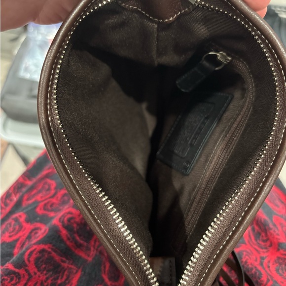 NWOT BROWN LEATHER COACH PURSE - Picture 4 of 9